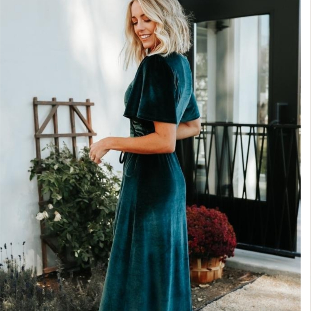 Baltic Born Velvet Wrap Maxi Dress